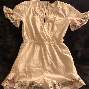 Topshop romper with embroidery